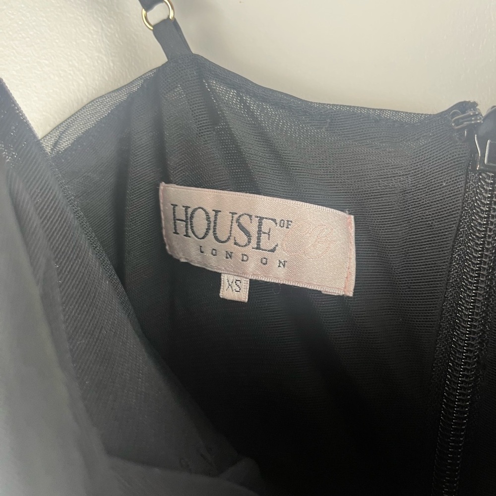 House of CB Black Fornarina Mesh Organza Dress Size extra small - Picture 7 of 9